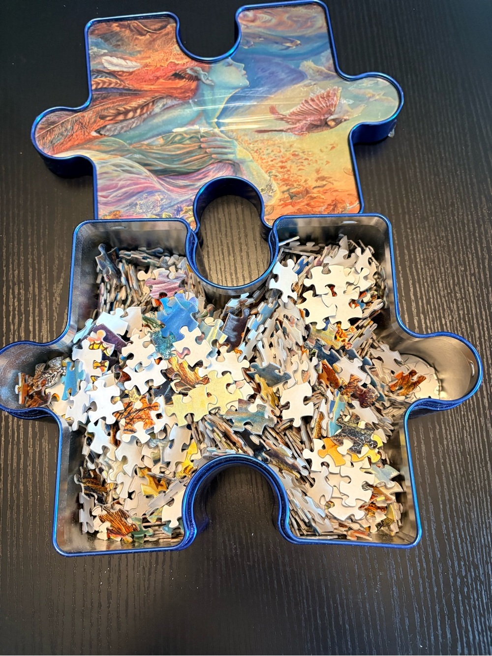 Collectors Series  Josephine Wall's “Spirit Of Flight” 1,000 Piece Puzzle in Tin - Picture 4 of 6